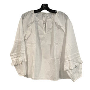 White Puffer Sleeve Shirt - J. Crew - Size Small